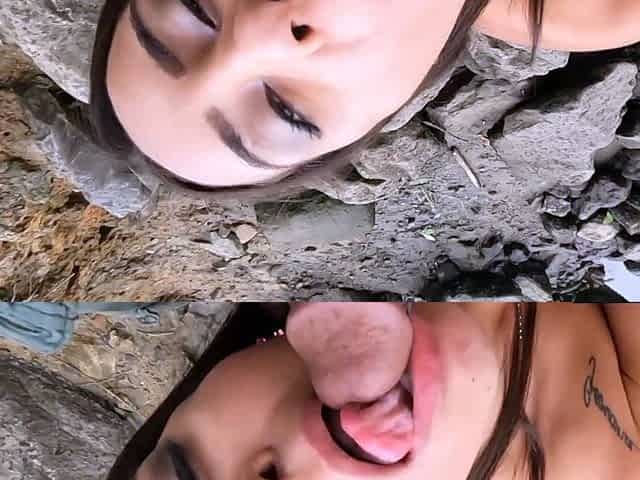 Fucking hot Sandy in public