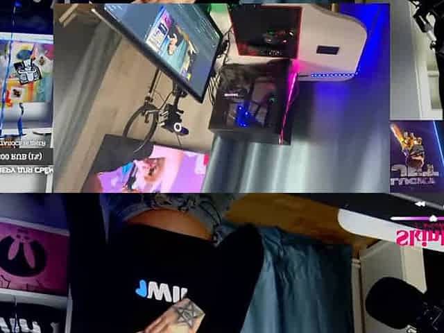 Twitch streamer naked skinloverss gave herself to me during a donation geyser - hottest web cam sex!
