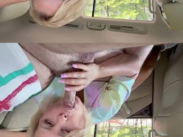 A skilled road bitch fast-serviced a guy on the highway, hungrily emptying his enormous balls.