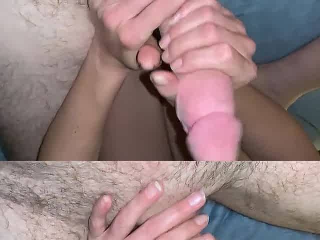 Blonde with dreads sucking my large white knob