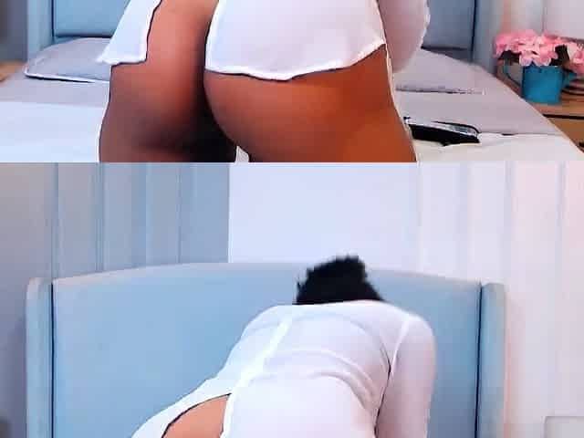 Amateur striptease and Solo masturbation