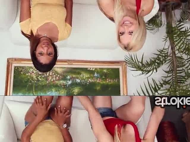 Strokies Sarah Vandella & Gabriella Lane teams up to give a wild POV tugjob