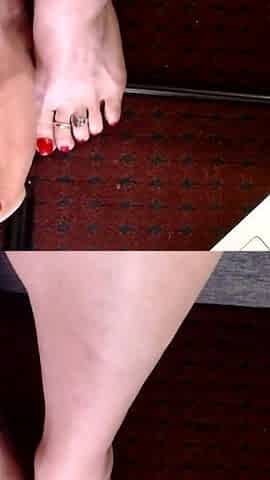 Red Toenails Toe Rings Foot Fetish
