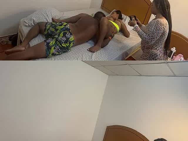 Behind the scenes. Whilst the spouse was in the kitchen his wife was drilled by his ally