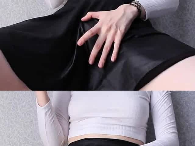 Skinny Russian Teen Rubs Her Hairy Pussy Watching Porn