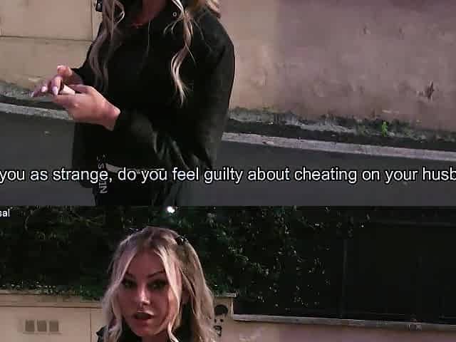 For 500 euros this babe cheats on her spouse with an incredible stranger