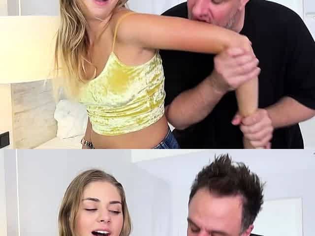 Amateur blonde teen dances before hardcore sex