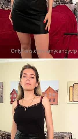 Busty curly brunette with big boobs fucks on couch