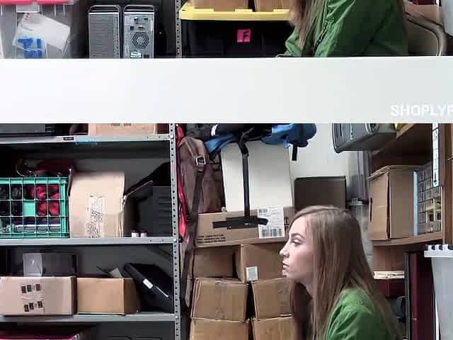 Cute Petite Blonde Got Caught Stealing