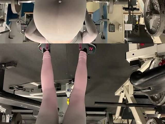 Bent over in gym workout