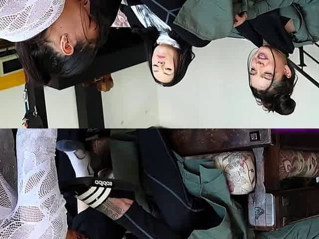 LICKING LATINAS FEET - Maria And Nika - Show Us How Much