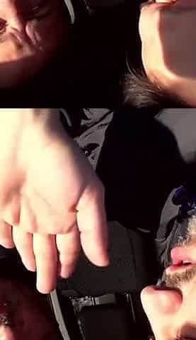 Tattooed Blonde Wife Wild Outdoor Car Fuck