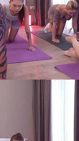 Yoga Teacher Anal Fucked His Student by Massive Huge Cock in Front of Class