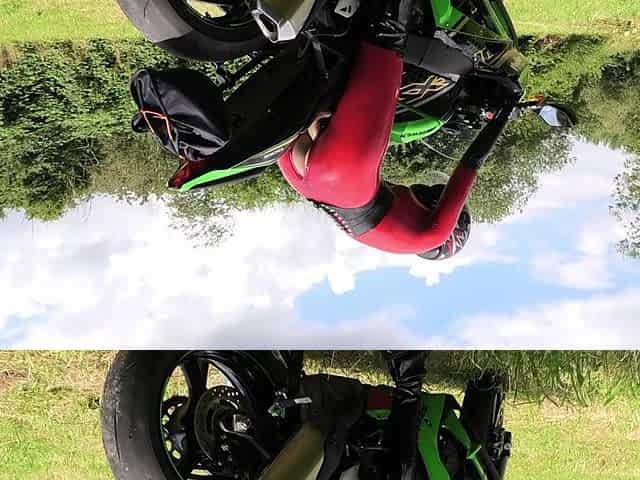 Biker Girl Rides a Fat Dildo on a Bike