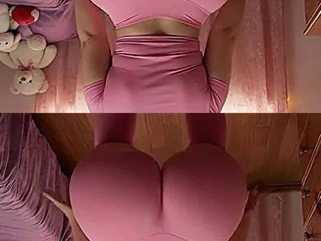 large-bootied woman in pink shaking her ass