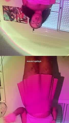 Gassy Strip Tease and Masturbation with Pee Squirt and Farts Chubby Girl