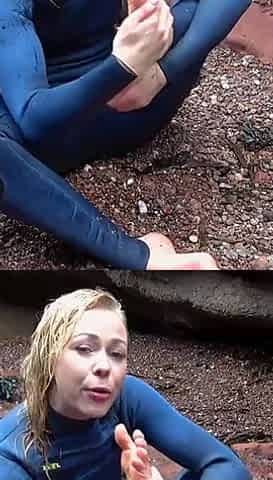 Salty Wetsuit Toe Sucking Slut