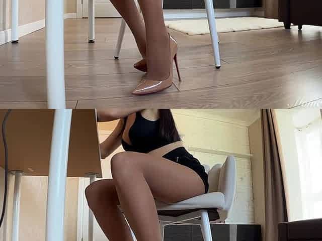 Heels, Pantyhose and No Mercy for Your Cock