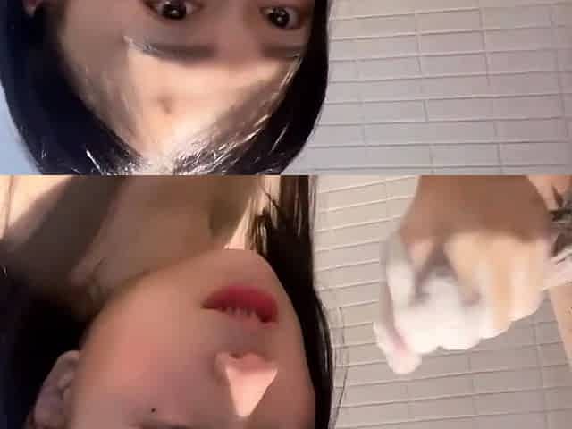Japanese Mature Couple's Bathroom Sex Tape