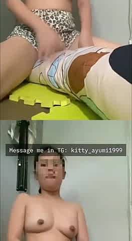 Oriental teen teasing and solo fingering and sex toy