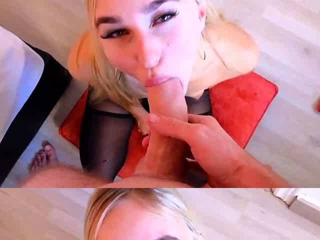 Amateur Blonde Blowjob CIM