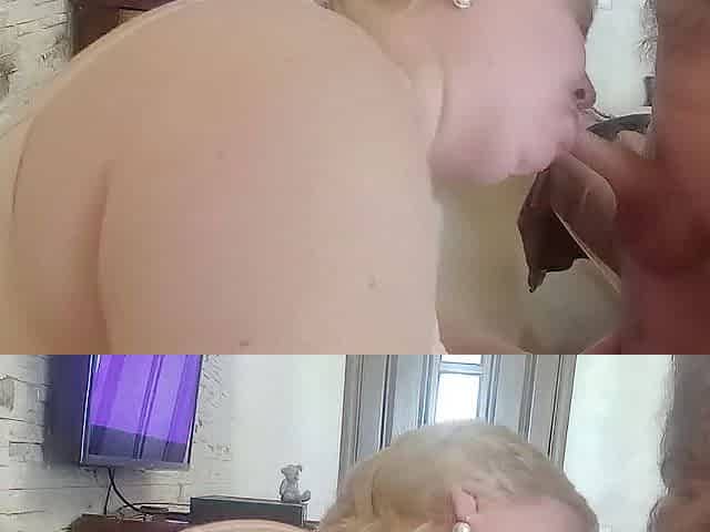 Drilled a aged big beautiful woman woman between her bazookas and in her throat 1