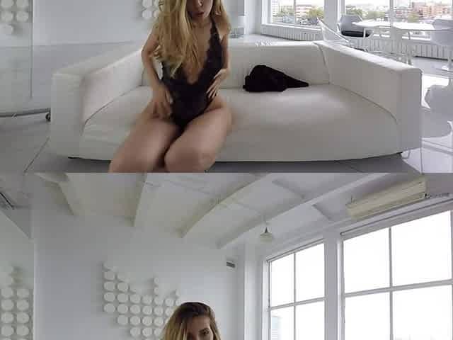 Fit Blonde Shows Her Tight Body