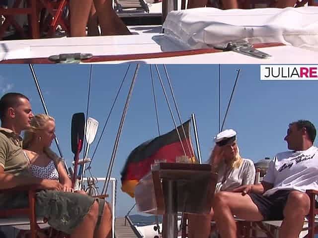 Blonde Babe's Yacht Threesome Double Anal Stuffing & Dual Cum Loads!