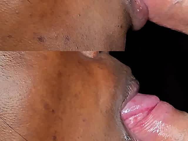Close up playing a white weenie by an black throat