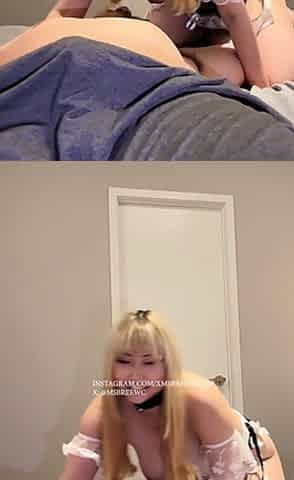 POV close up asian gf blowjob
