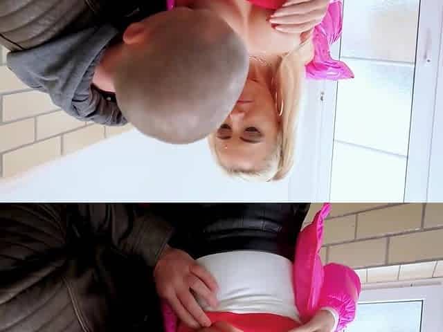 Golden-haired German mother I'd like to fuck Daynia screwed in public washroom