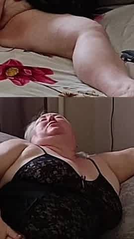Stepmom with Big Ass, Hairy Cunt and Huge Tits Staged a Sex Show