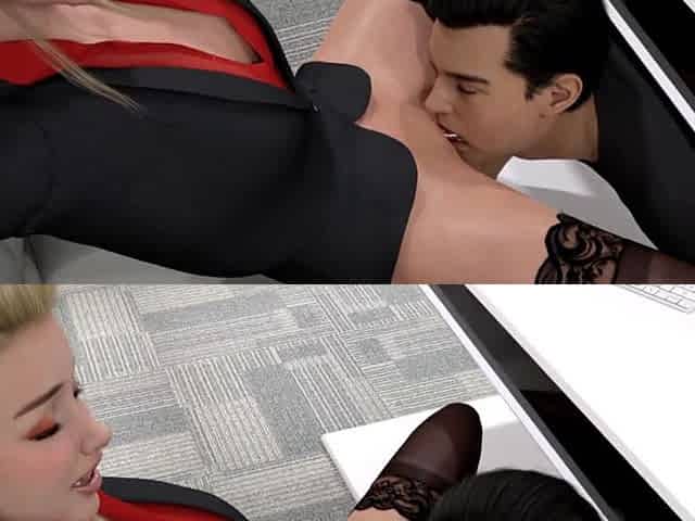 Moving Down Husband Eats His Dominant Wifes Pussy Under Her Desk In The Office Ep44