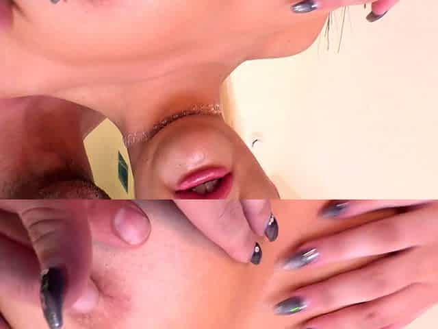 Naughty blonde teen girl Karla Kush facialed by big cock