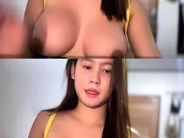 Big boob brunette masturbates on webcam