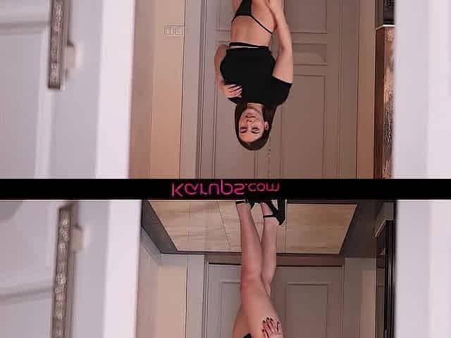 Scalding hot Asian babe Sumiko wears nothing but high heels while spreading her shaved pussy