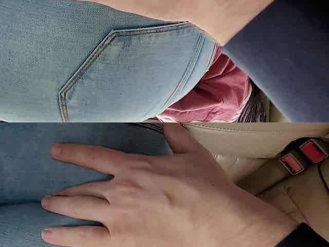 Agreeable Cutie with Large Butt in Constricted Jeans allows Me to touch Her