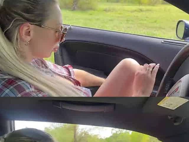 Country mechanic fucks torrid towheaded driver from behind to fix her car, hottest hard-core porn!