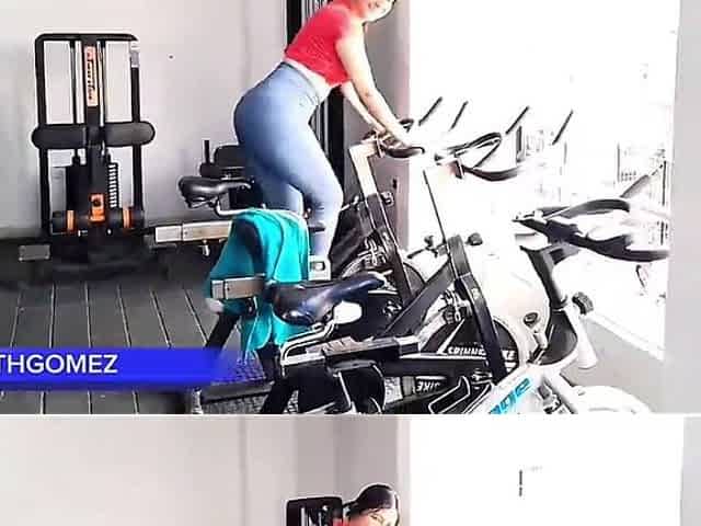 At the Gym I Give My Stepfather a Great Blowjob While the Trainer Is Watching Us ( Casero Real)