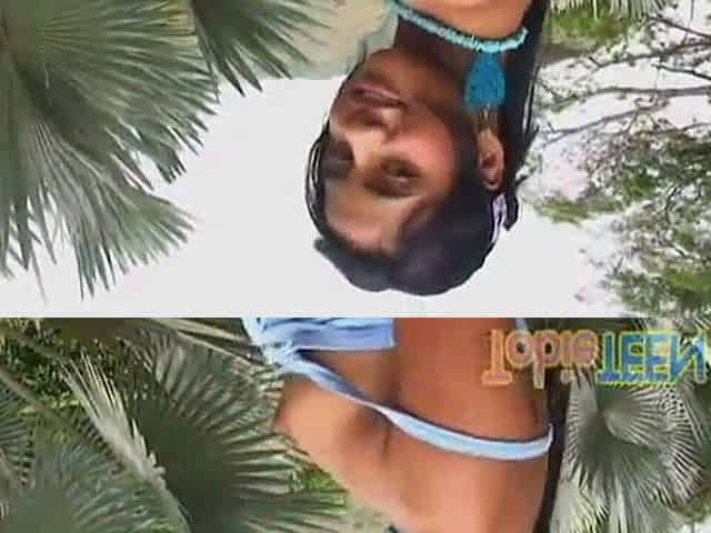 Sexy latina teen enjoying solo action