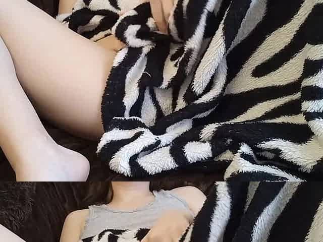Secret masturbation beneath the blanket