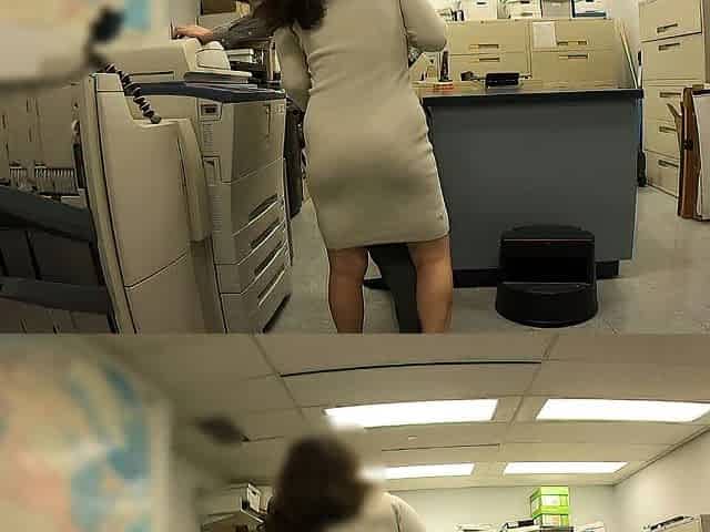 Caught by Secretary stroking in office. Blow job