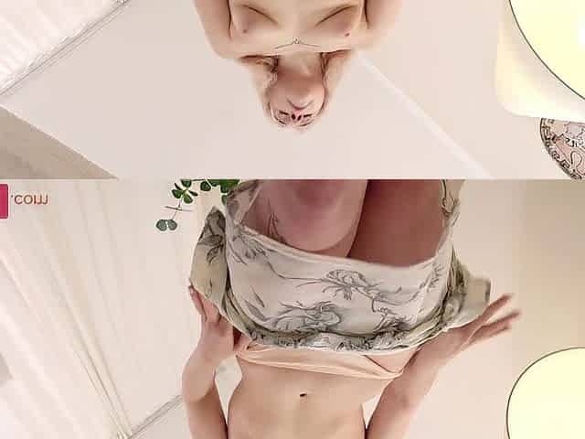 Tattooed blond with a supple body bangs after a massage