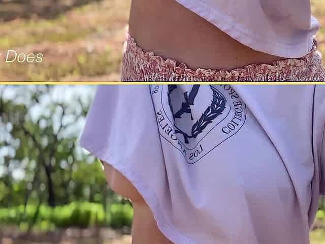 Wifey likes to be braless in public