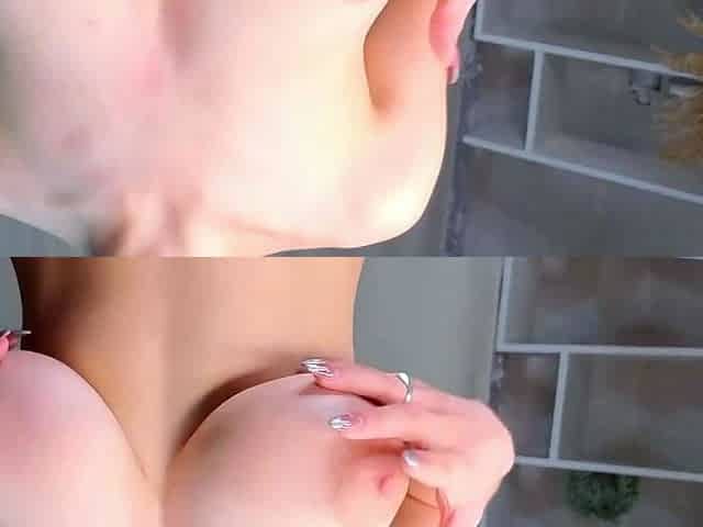 Big boob brunette masturbates on webcam