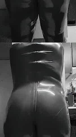 Butt Bouncing In My Latex Bodysuit