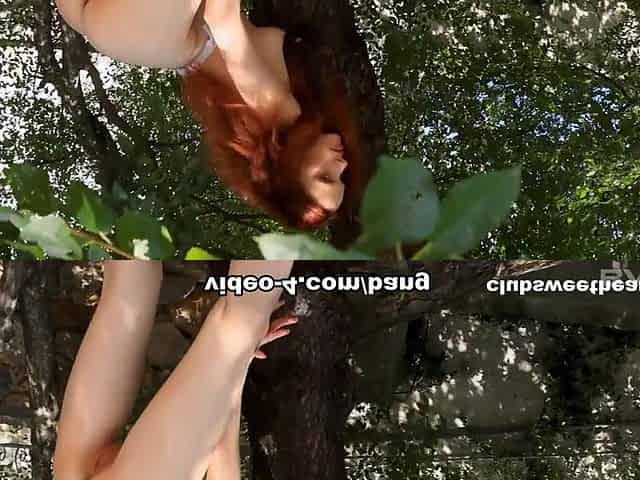 Feral Red Head Angel Rai Takes You Into The Woods To Cum