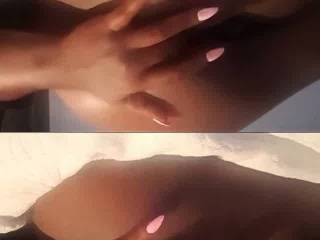 Black Girl Uses Dildo and Fingers for Solo Pleasure