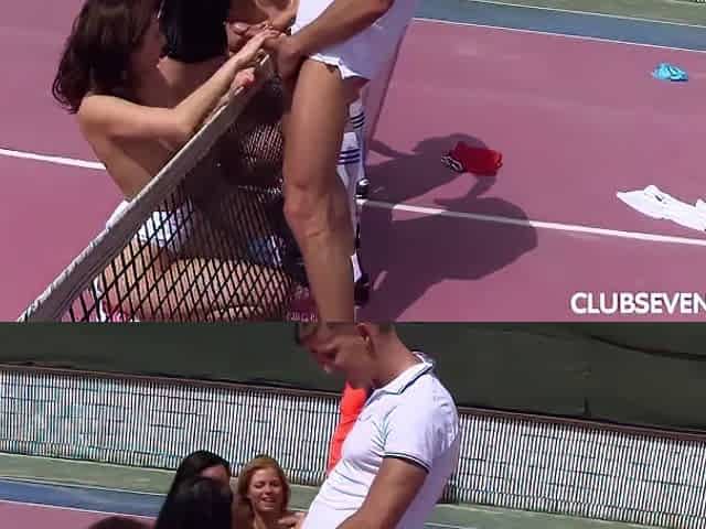 Orgy On The Tennis Court