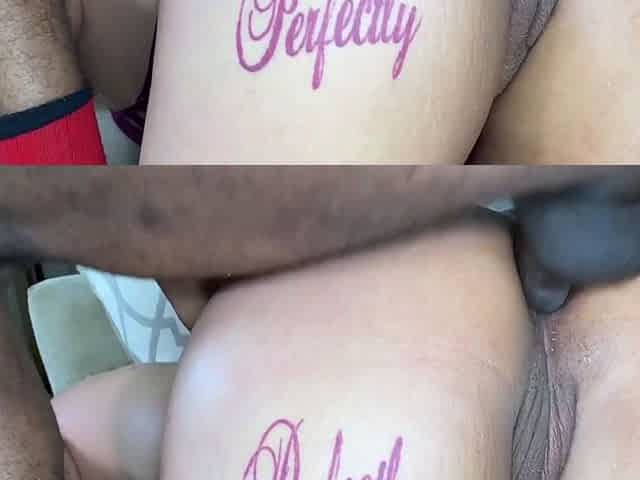 Big booty tattooed woman gets pounded by BBC